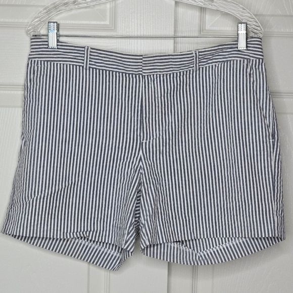 Banana Republic Women’s Tailored 5in Striped Chino Shorts Size 8 - Picture 1 of 3